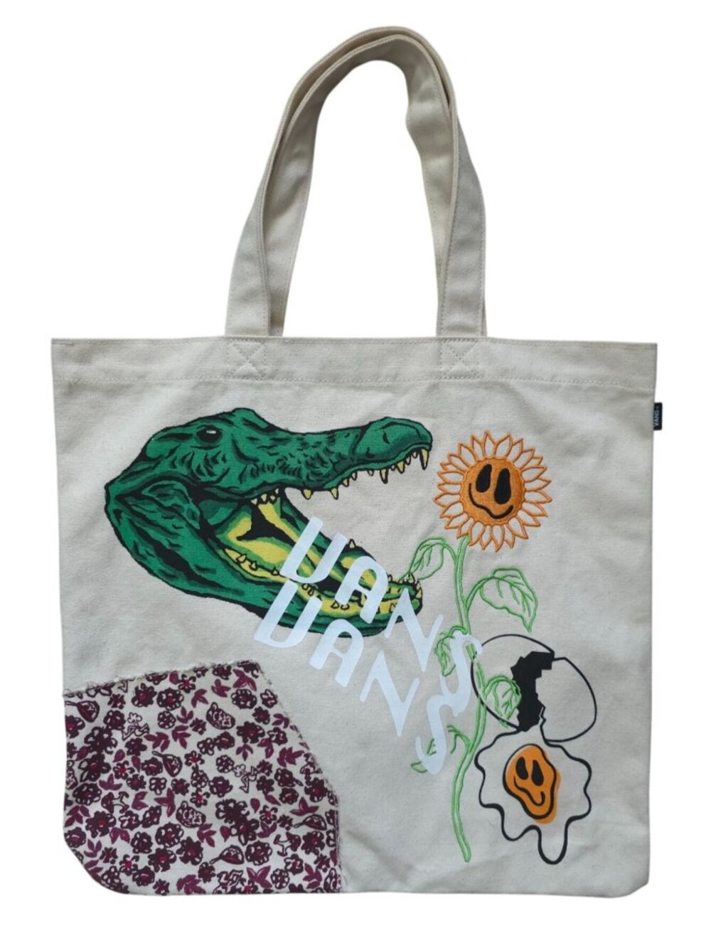 Vans Micro Dazed Beige 100% Cotton Canvas Tote Bag